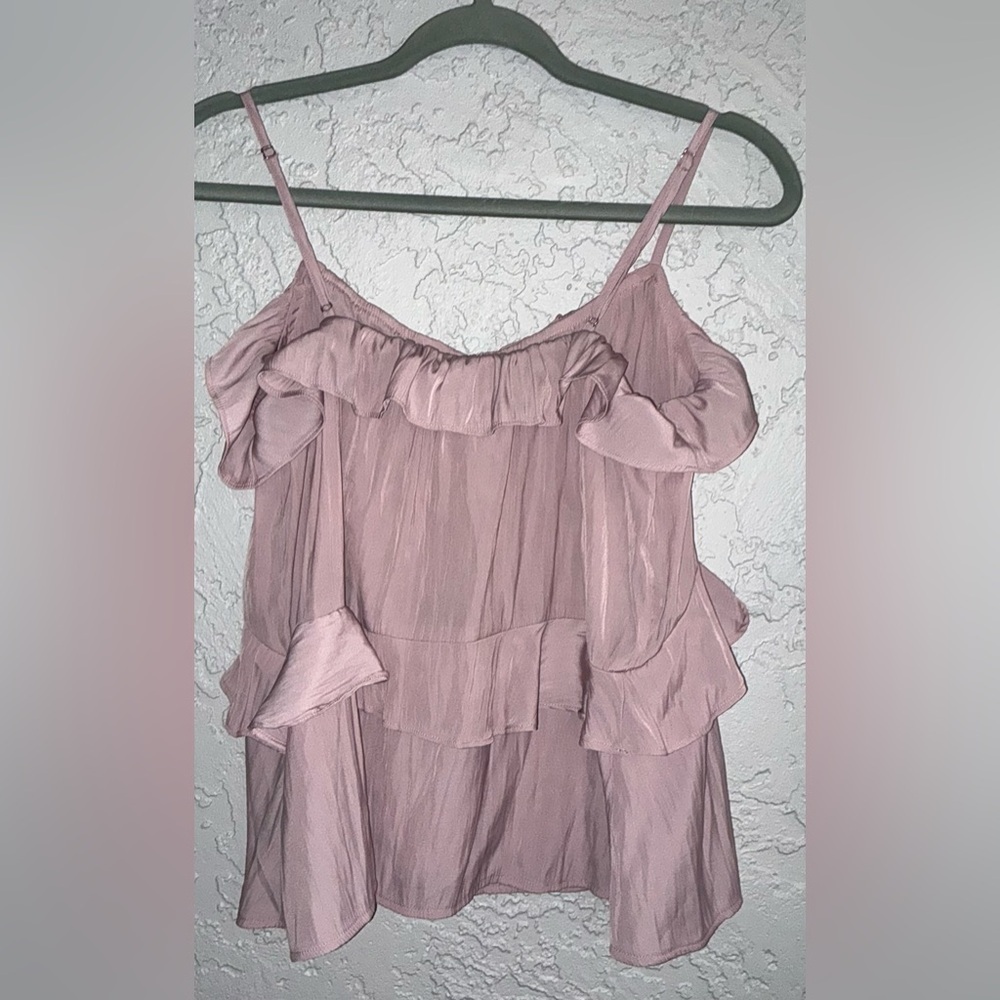 Universal Thread Blush Pink Ruffle Tie-Front Cami - Picture 5 of 7